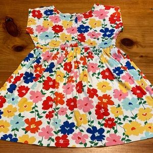 HANNA ANDERSSON 120 Floral Print Soft Knit Tunic Dress Henley